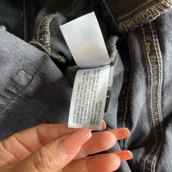 New Universal Thread Denim Jumpsuit Dress Skirt Romper Thick Dark Long Sleeve - Picture 15 of 15